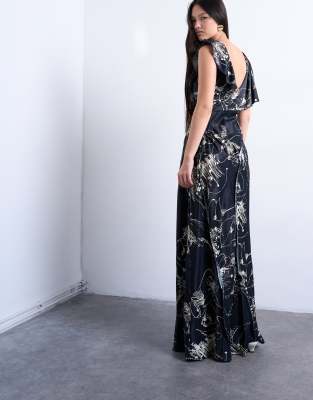 dressproduction W174 着画あり RUNAWAY RUFFLE FLORAL MAXI DRESS – AKIRA