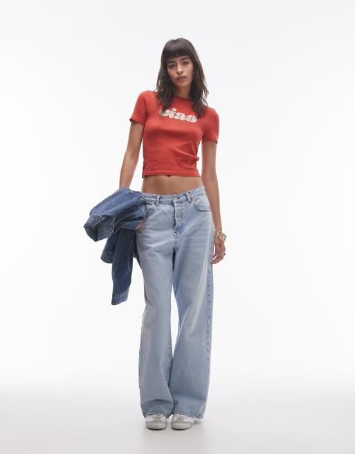 Topshop - Rød baby-T-shirt med 'Ciao'-grafik, 3 af 4