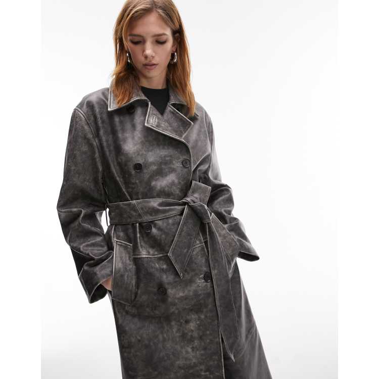 Topshop shop patent coat