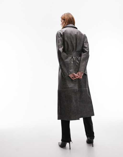 Topshop grey outlet raincoat