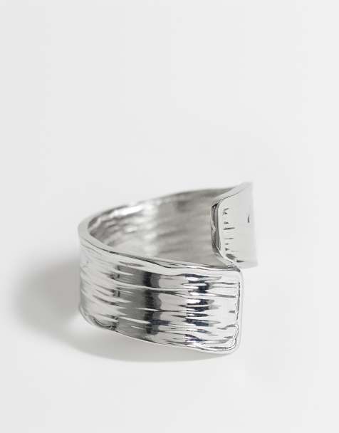 Topshop - Rebecca - Bague martelée résistante à l'eau - Argenté - view 1