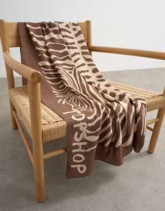 Model wearing Rectangle sarong in zebra spine