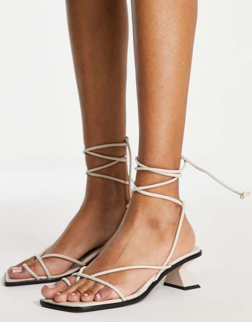 Mid heel ankle strap on sale sandals