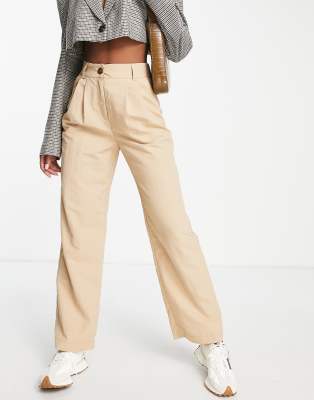 camel pleated trousers