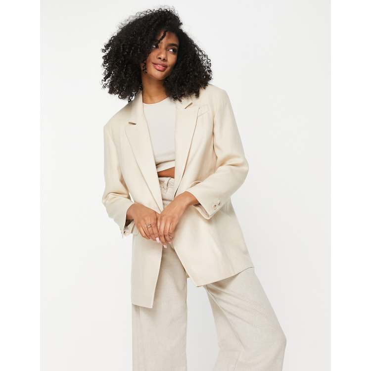 Cream boyfriend blazer online