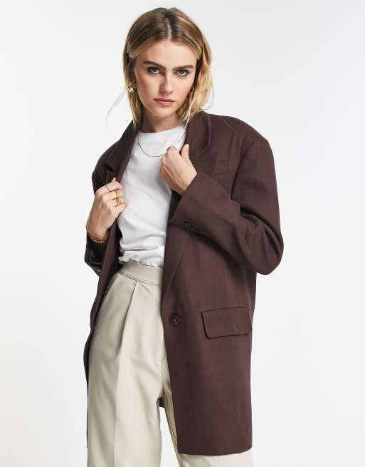 Oversized blazer in brown - The Sei