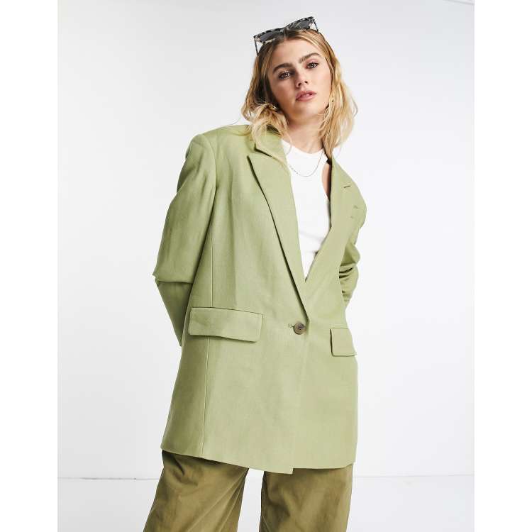 Sage green cheap blazer womens