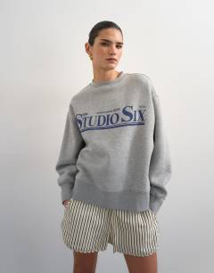 Relaxed Studio 6 graphic sweatshirt