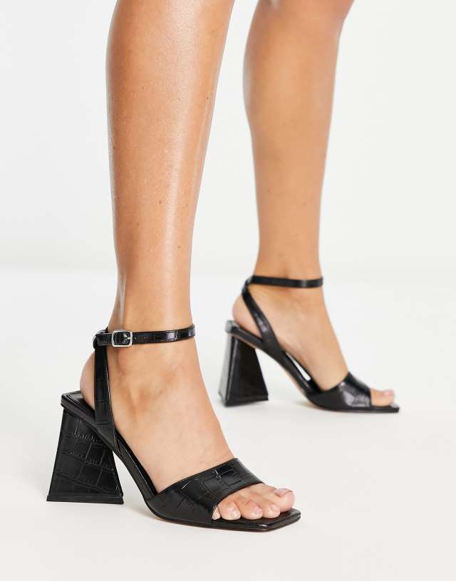 Topshop - remi two part block heel in black