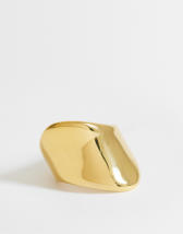 Topshop Remi waterproof asymmetric ring in stainless gold