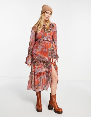 topshop paisley maxi dress