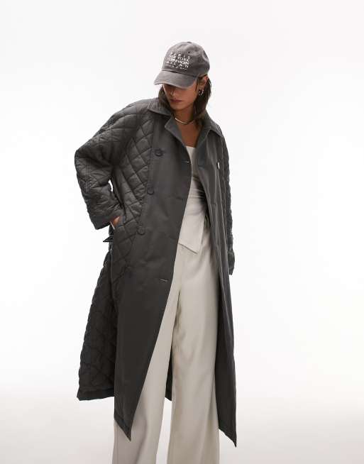 Topshop long sales padded coat