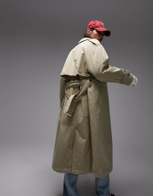 Padded trench coat on sale mens