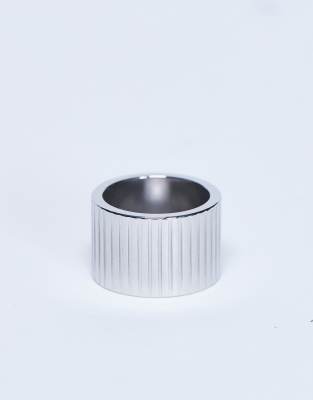 Topshop - Rhodes - Bague en acier inoxydable étanche - Argenté