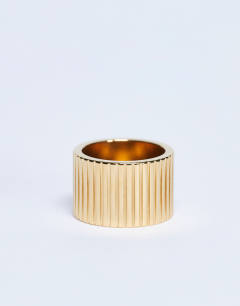 Rhodes waterproof stainless steel ring in gold