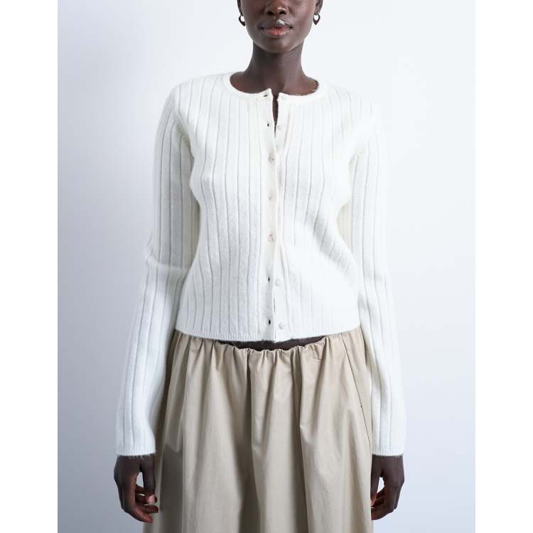 トップス AMOMENTO RIBBED BUTTON CARDIGAN TOP SET AMOMENTO Ribbed Button Up Cardigan | Knitwear | OEUVR – OEUVR