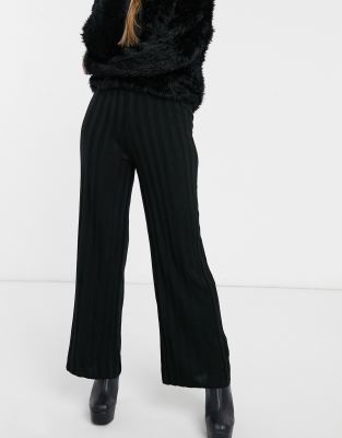 black knit pants