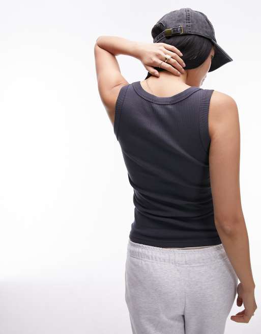 トップス 40/1 RIB BIG TANK TOP BLACK / SLATE GRAY 205514530-1-slate?$n_750w$&wid