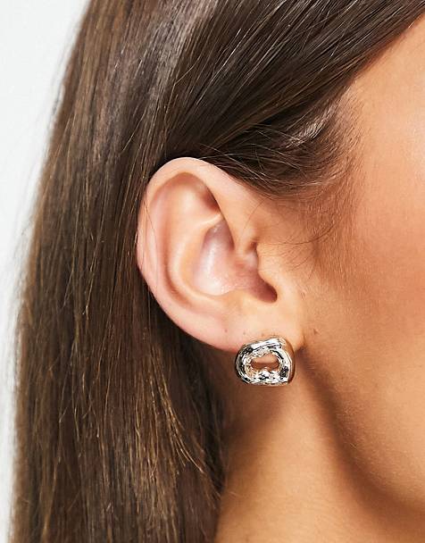 Asos Women Accessories Jewelry Earrings Studs Gradated crystal micro piercing 