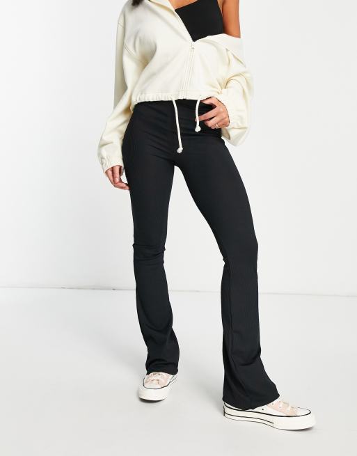 topshop flared ribbed