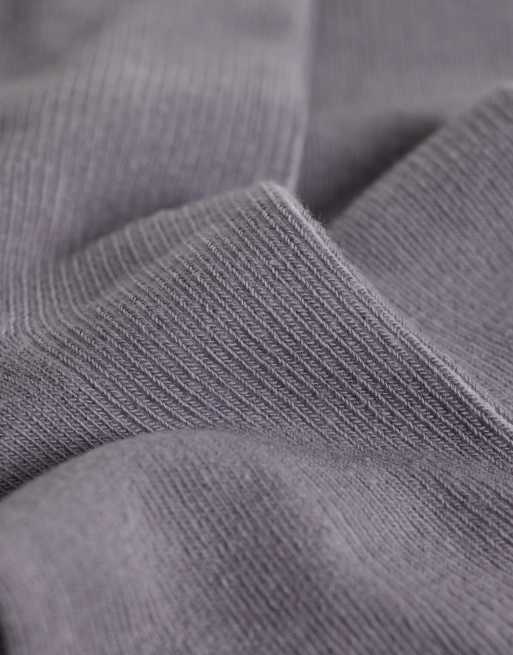 Topshop ribbed frill socks in grey, 3 of 3