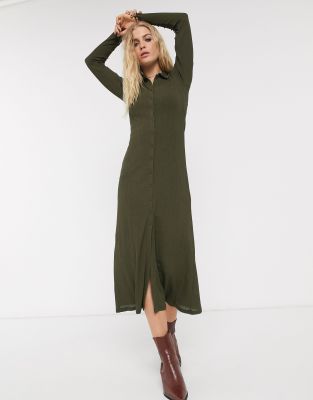 Topshop ribbed sale midi dress