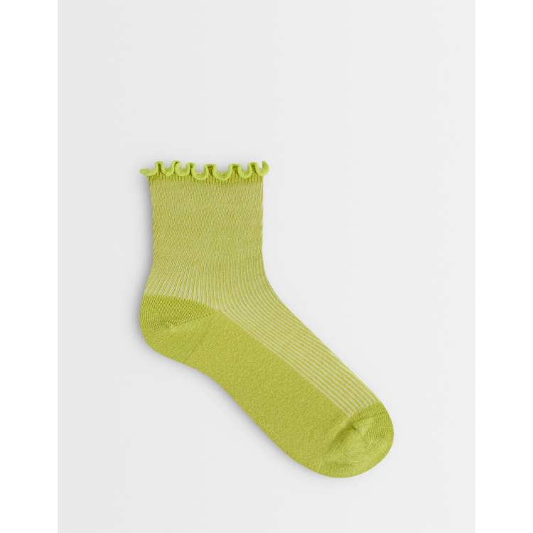 lime green dress socks NWT Lime Slice Dress Socks Novelty Men 8-12 Green Crazy Fun Sockfly