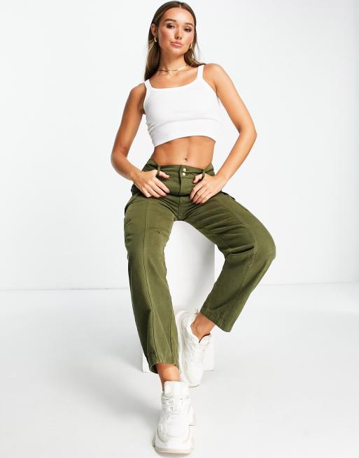 Topshop - Ribstrikket basistop i hvid, 4 af 4