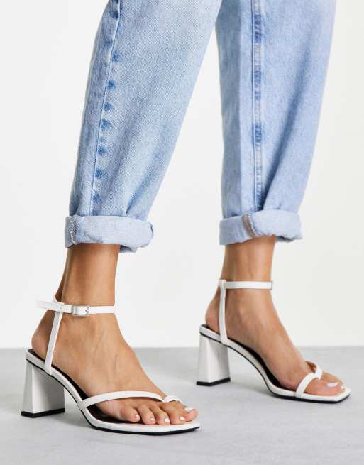 Topshop white 2024 heeled sandals