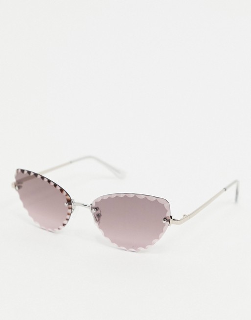 Topshop rimless cat eye sunglasses