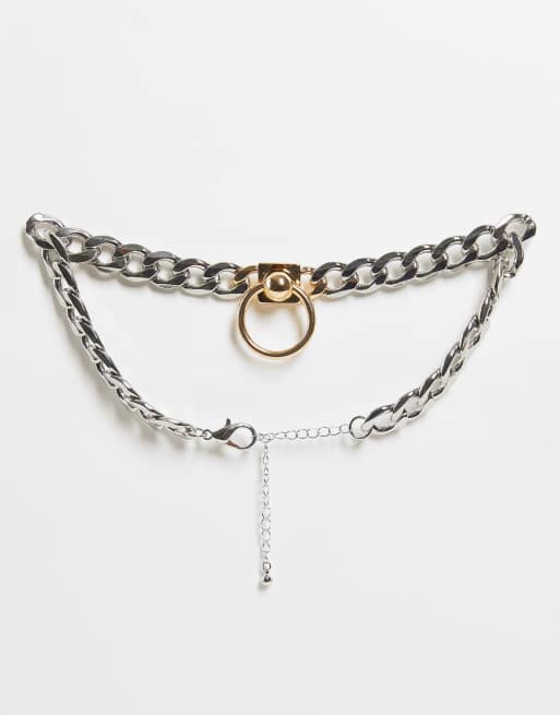 Ring choker clearance necklace