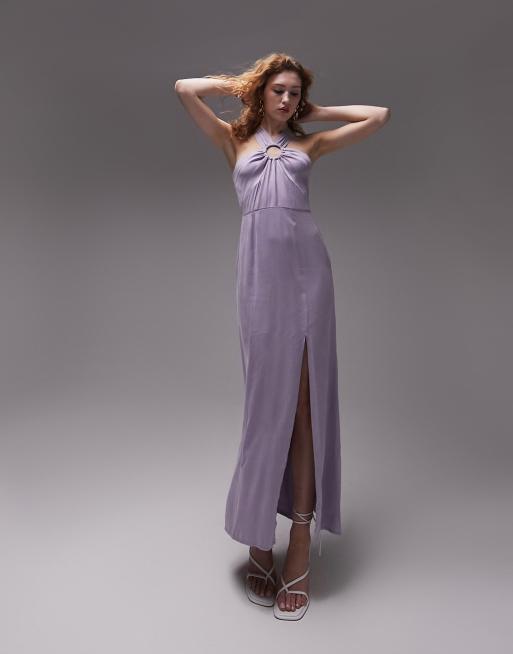 Baby Pink Georgette Long Dress, 48% OFF