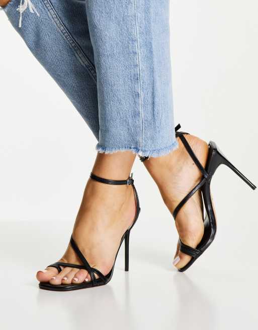 Topshop black strappy heels new arrivals