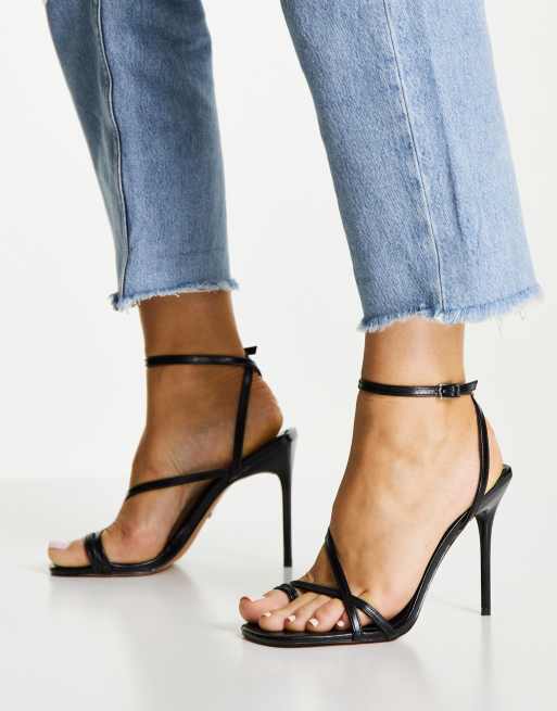 Topshop black sales strappy heels