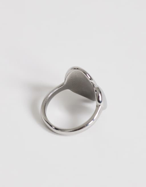 Topshop Rita waterproof stainless steel ring in silver, 2 of 3