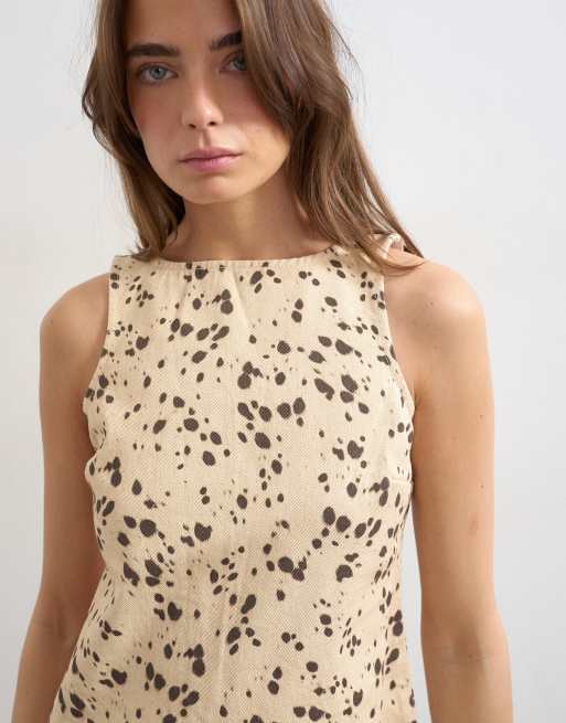 Topshop - Robe chemise en denim à imprimé daim, 3 de 4