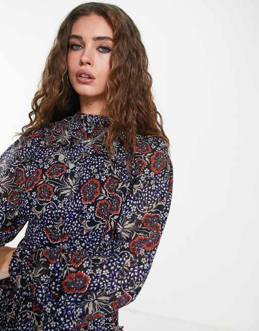 Topshop - Robe courte à motif cachemire avec bretelles croisées dans le dos - Multicolore, 2 de 4