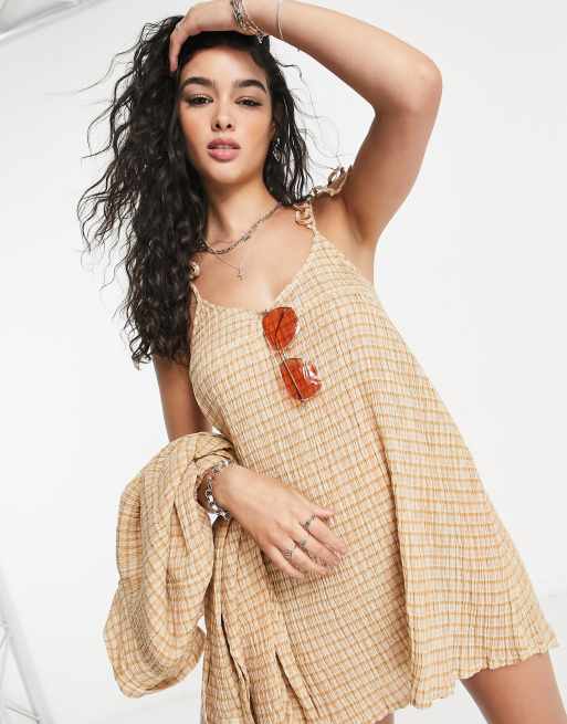 Topshop - Robe mi-longue à bretelles en maille transparente - Noir