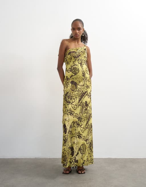 Topshop - Robe habillée longue avec buste à rabat et imprimé cachemire fleuri, 2 de 4