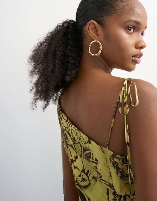 Topshop - Robe habillée longue avec buste à rabat et imprimé cachemire fleuri, 4 de 4