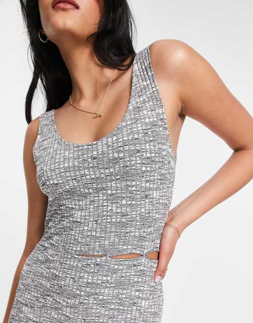 Robe Noire Topshop Taille 8 - Style Bodycon, Longueur Midi, Découpée, Neuve Sans étiquettes