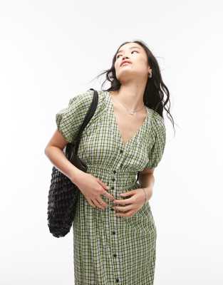 Robe Topshop à Carreaux - Taille S, Sans Manches, Mini, Occasion Très Bon état