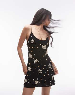 Robe Noire Côtelée Topshop Taille 10 - Sans Manches, Col Rond - Neuf Sans étiquettes
