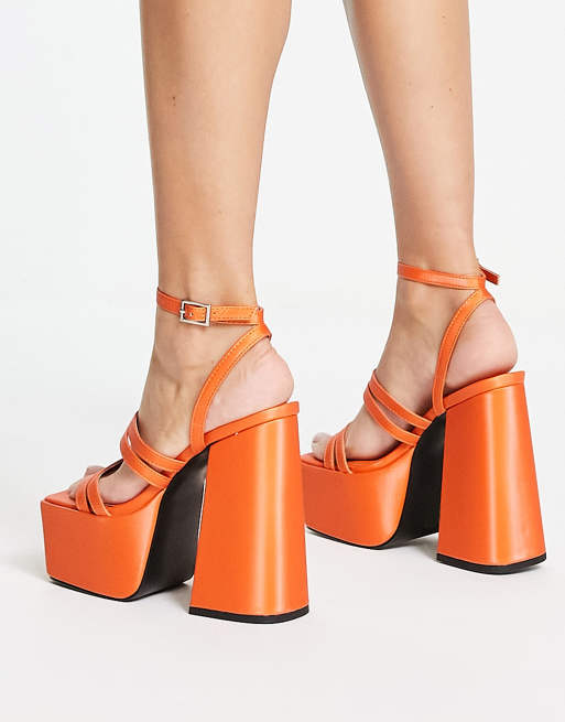 Topshop orange outlet heels