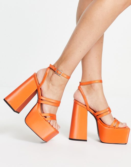 Topshop 2024 orange sandals