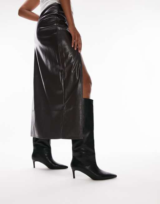 Topshop - Rora - Stivali neri a punta con tacco, 2 di 4