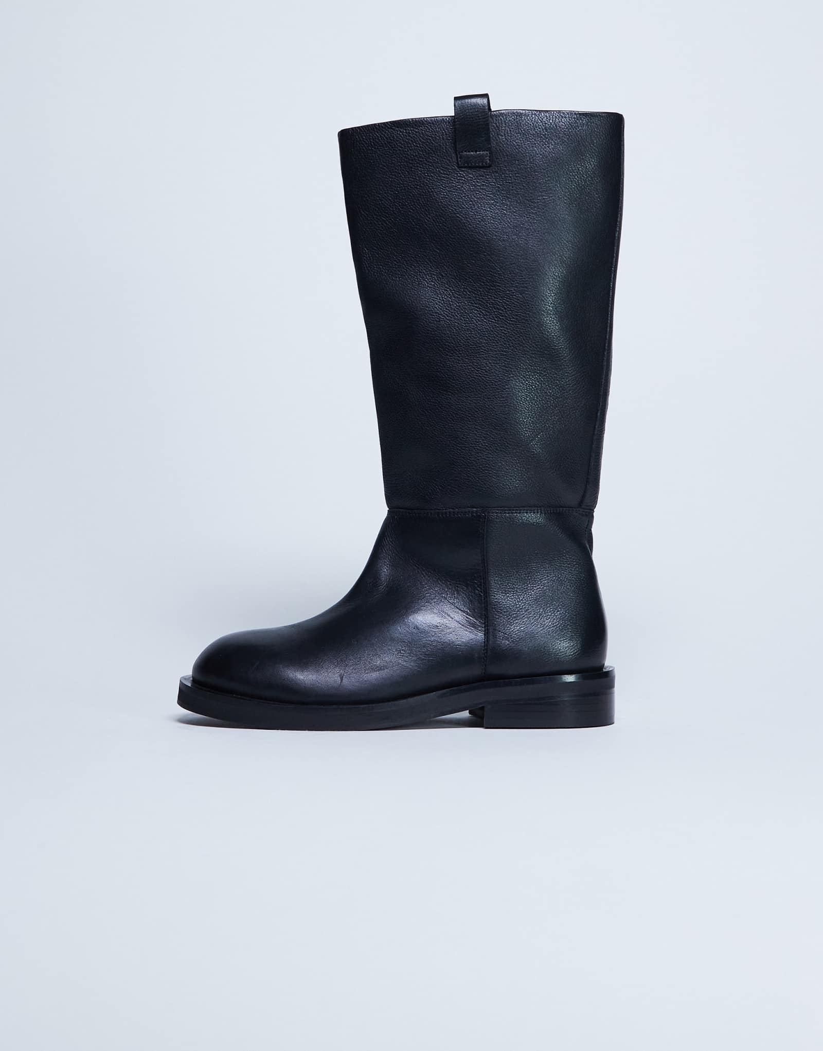 Сапоги для верховой езды из натуральной кожи Topshop Rory черного цвета