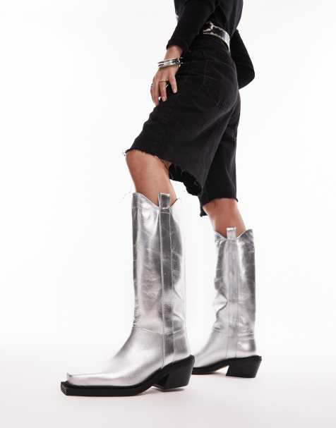 Silver Cowboy Boots For Women