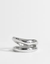 Topshop Rosie waterproof stainless steel ring in silver