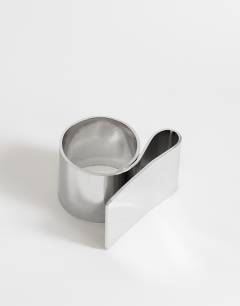 Rowan waterproof ring in stainless silver